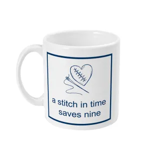 11oz Mug Stitched heart