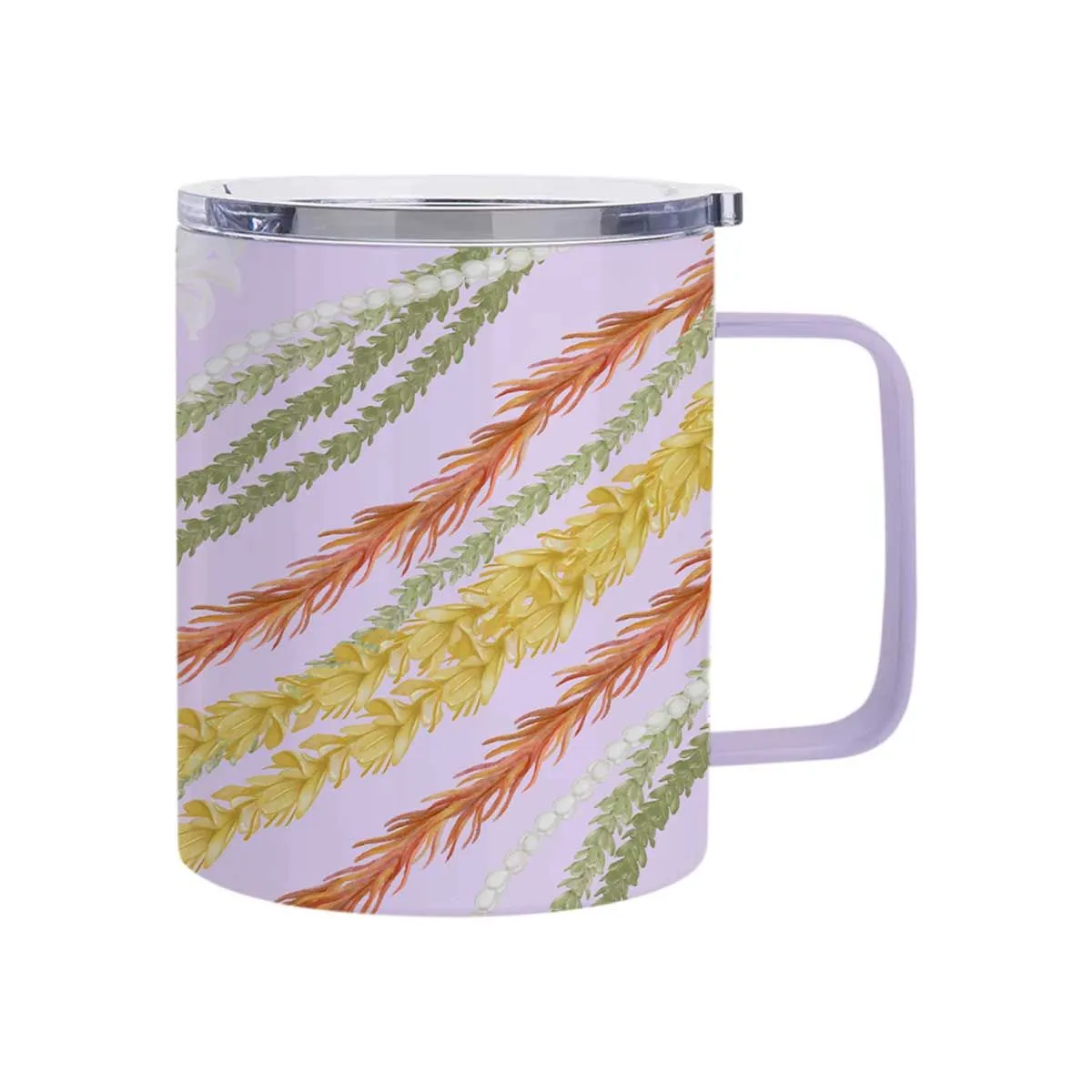 12oz Mixed Lei Ginger Mug with Cover