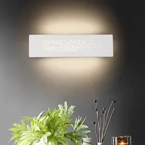 12" Minimalist Linear LED Wall Sconce in Black/White: Up and Down Iron Shade Wall Mount Lamp