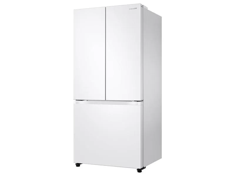 18 cu. ft. Smart Counter Depth 3-Door French Door Refrigerator in White