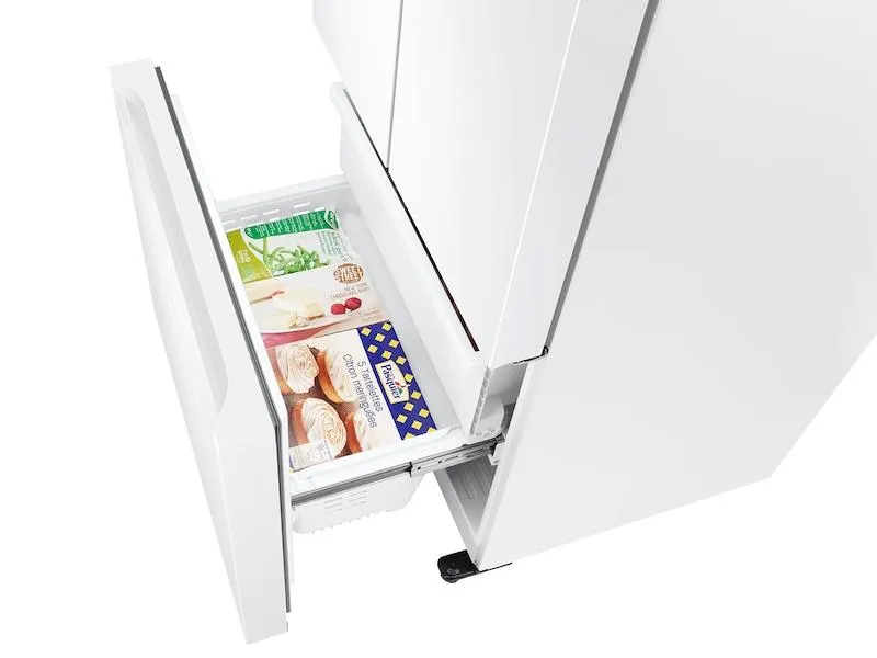 18 cu. ft. Smart Counter Depth 3-Door French Door Refrigerator in White