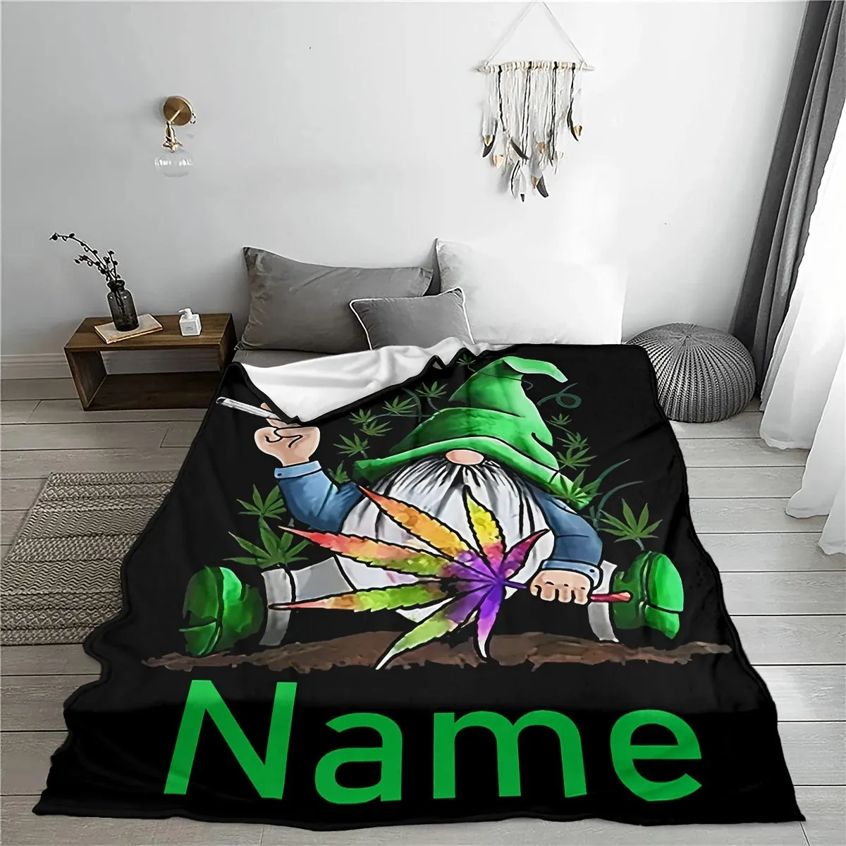 1pc Cozy Maple Leaf Blanket - Personalized with Your Name, Soft, Comfortable, Travel-Friendly, and Customizable with Creative Patterns for All Seasons