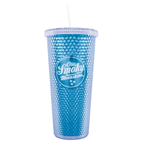 24oz METALLIC STUDDED TUMBLER - BLUE