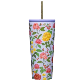 24oz Rifle Paper Cold Cup - Roses Purple