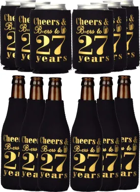 27th Birthday Gifts for Men, 27th Birthday Gifts, 27th Birthday Can Cooler, 27th Birthday