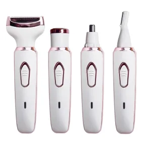 4 in 1 Women Electric Epilator Bikini Eyebrow Nose Lady Trimmer Facial Hair Removal Face Body Painless Female Shaver Depilator