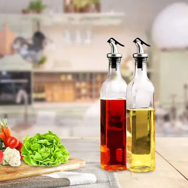 500ml Clear glass oil dispenser bottle