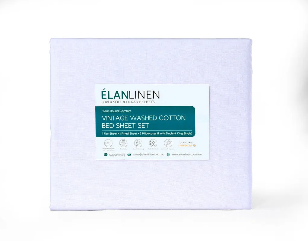 500TC Egyptian Cotton Mega King Bed Sheets Set, Elan Linen