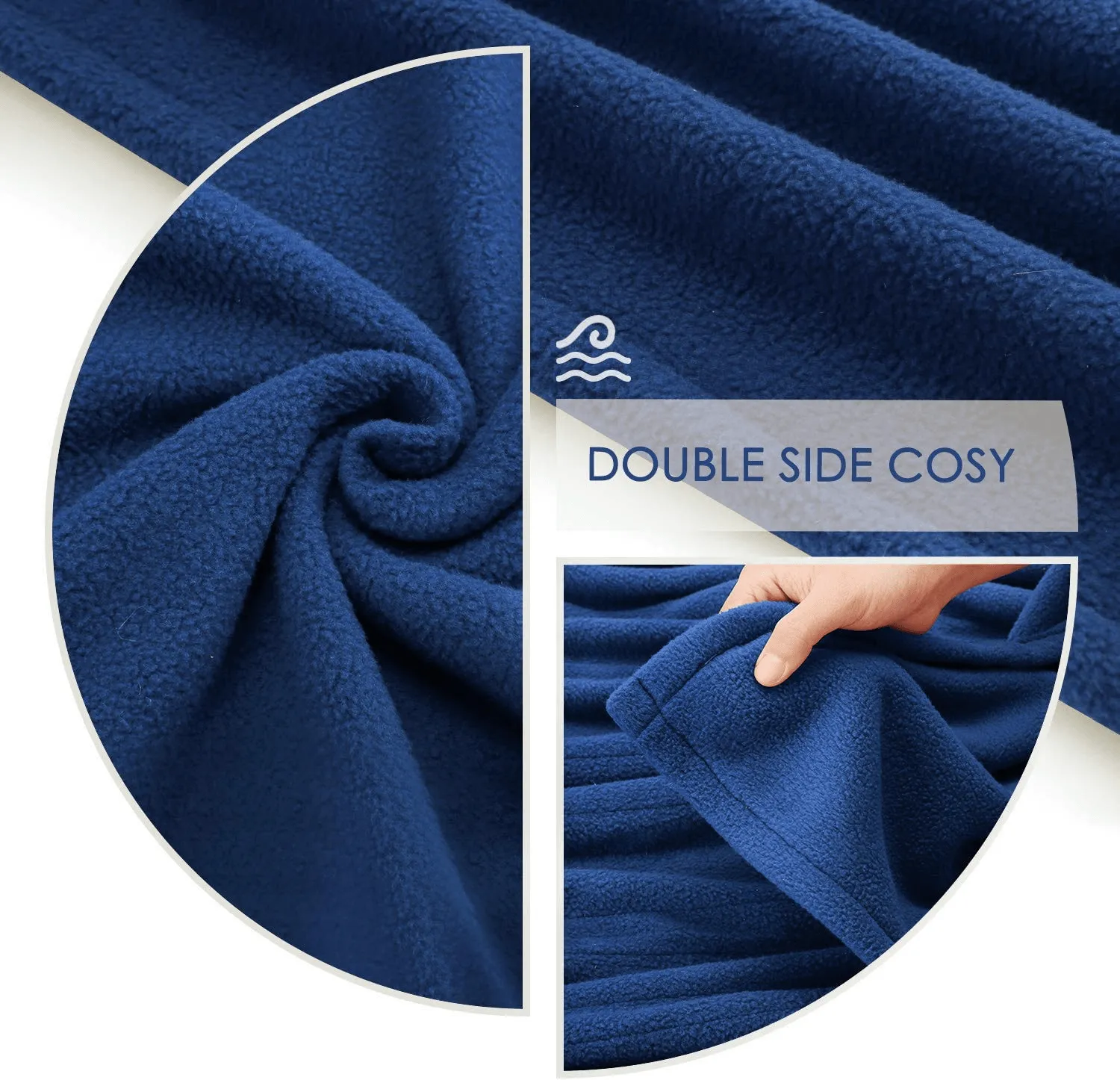 50" x 60" cozy soft fleece Electric blanket, Blue