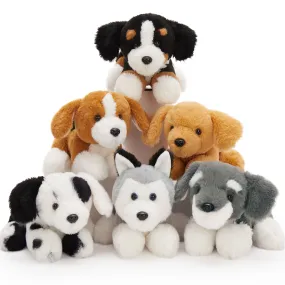 6 Pcs Dog Stuffed Animals Puppy Plush Toys, 10 Inches