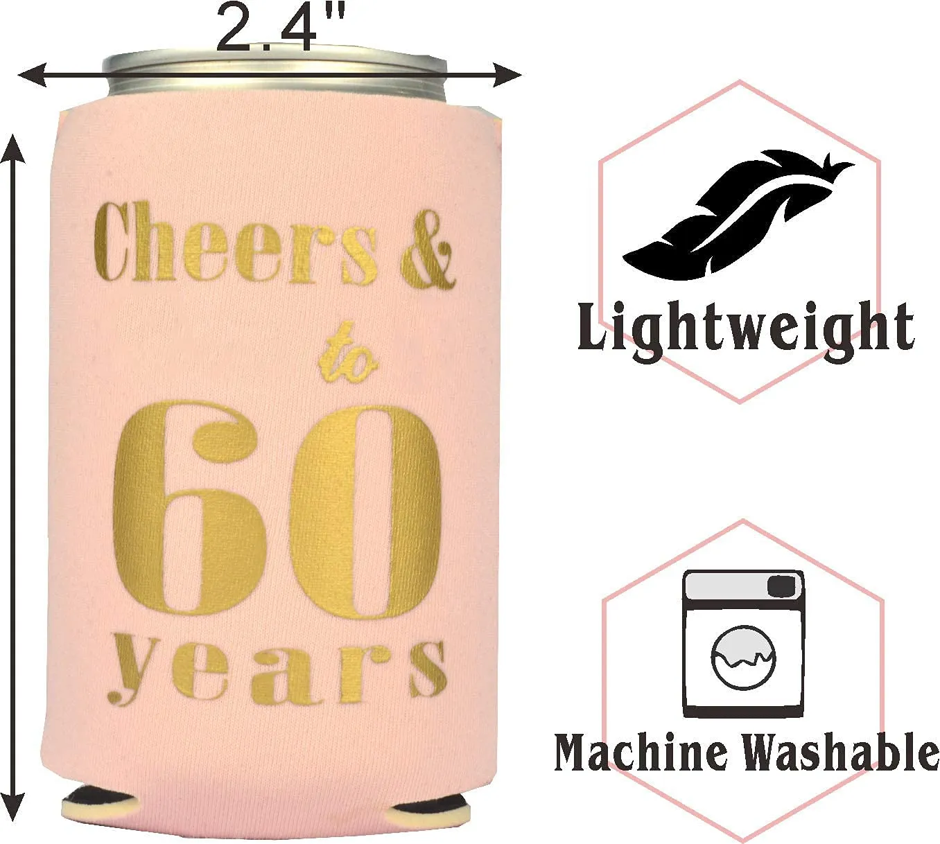 60th Birthday Gifts for Women, 60th Birthday Gifts, 60th Birthday Can Coolers, 60th