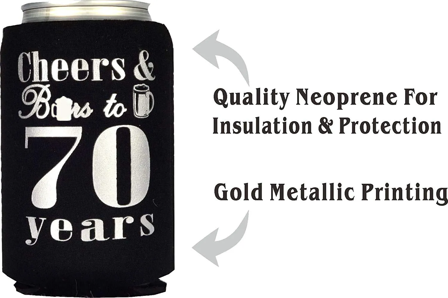 70th Birthday Gifts for Men, 70th Birthday Gifts, 70th Birthday Can Cooler, 70th Birthday