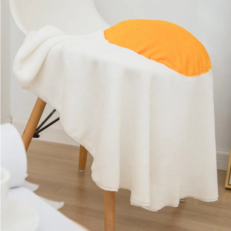 73x88cm Flannel Fleece Comfortable Fried Egg Couch Lazy Blanket