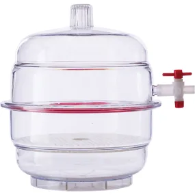 Abdos Vacuum Desiccator Polycarbonate (PC)/Polycarbonate (PC) (Plate Diameter 300mm) 1/EA