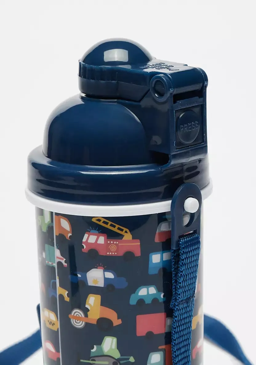 All-Over Cars Print Water Bottle