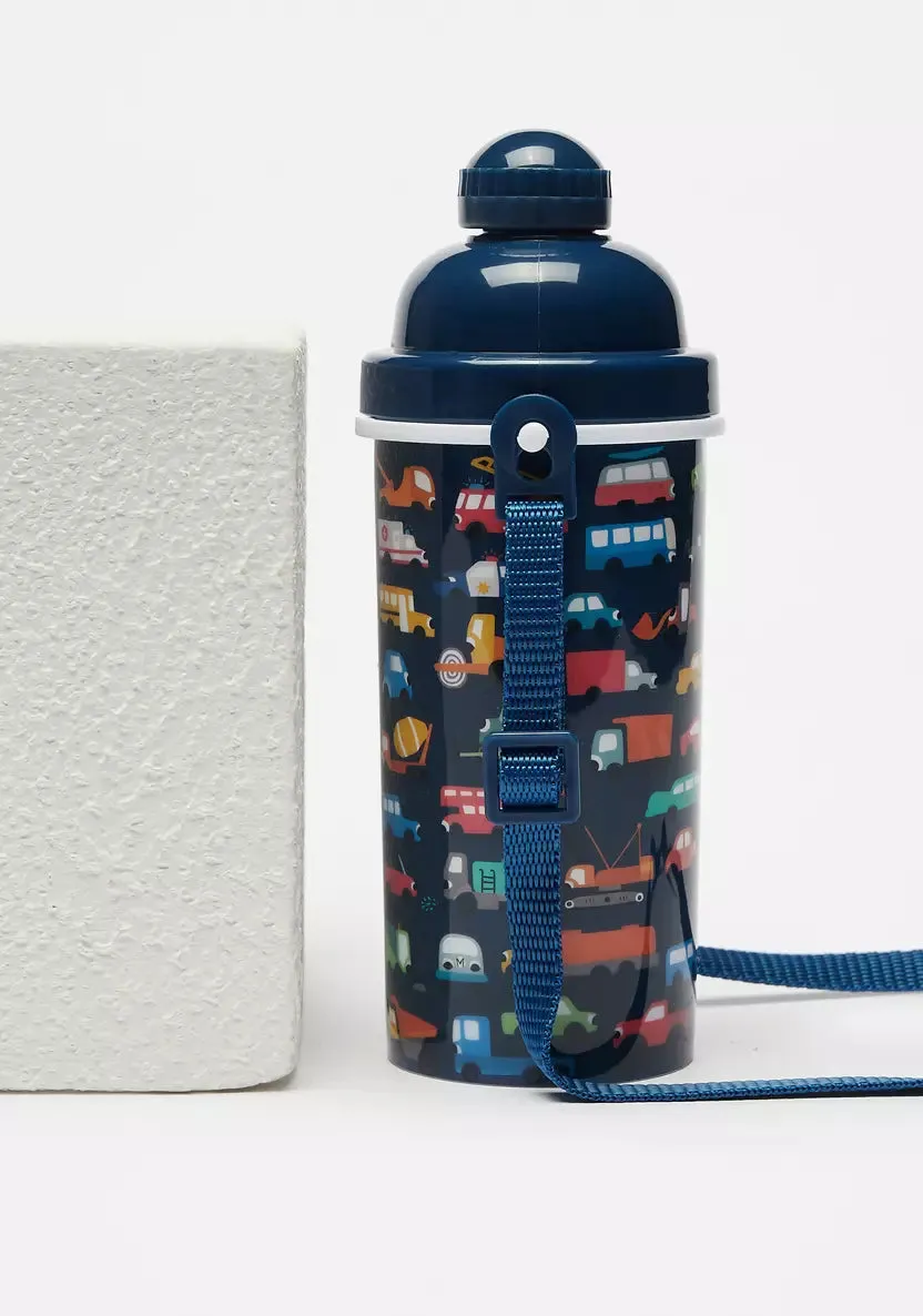 All-Over Cars Print Water Bottle