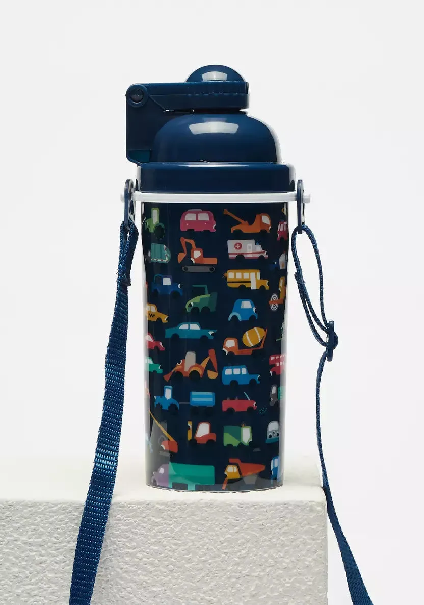 All-Over Cars Print Water Bottle