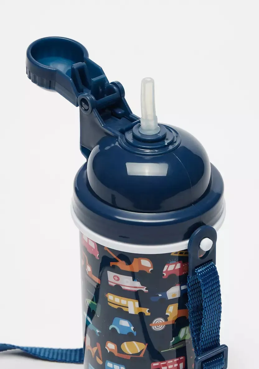 All-Over Cars Print Water Bottle