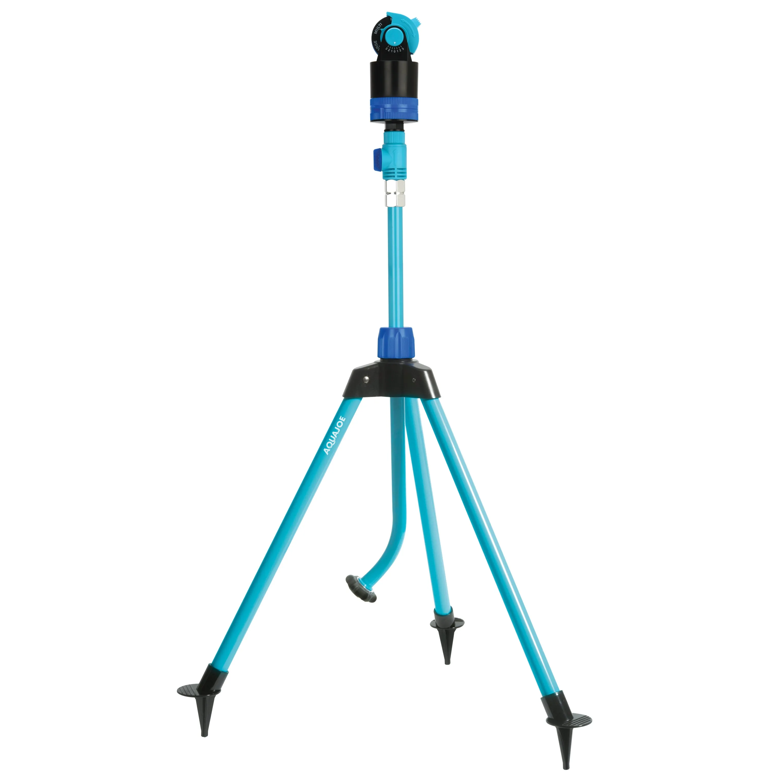 Aqua Joe AJ-6PSTB Indestructible Turbo Drive 360° Telescoping Tripod Lawn & Garden Sprinkler | 6 Spray Patterns | 4,500 Sq. Ft. Max Coverage