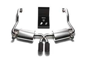 ARMYTRIX Stainless Steel Valvetronic Exhaust System Dual Matte Black Tips Porsche 987.2 Boxster | Cayman PDK 2009-2012