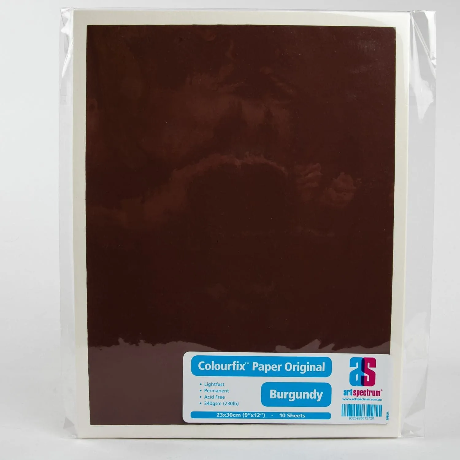 Art Spectrum  Colourfix  Original (Medium) 23X30cm 340GSM Burgundy (Pkt 10 Sheets)