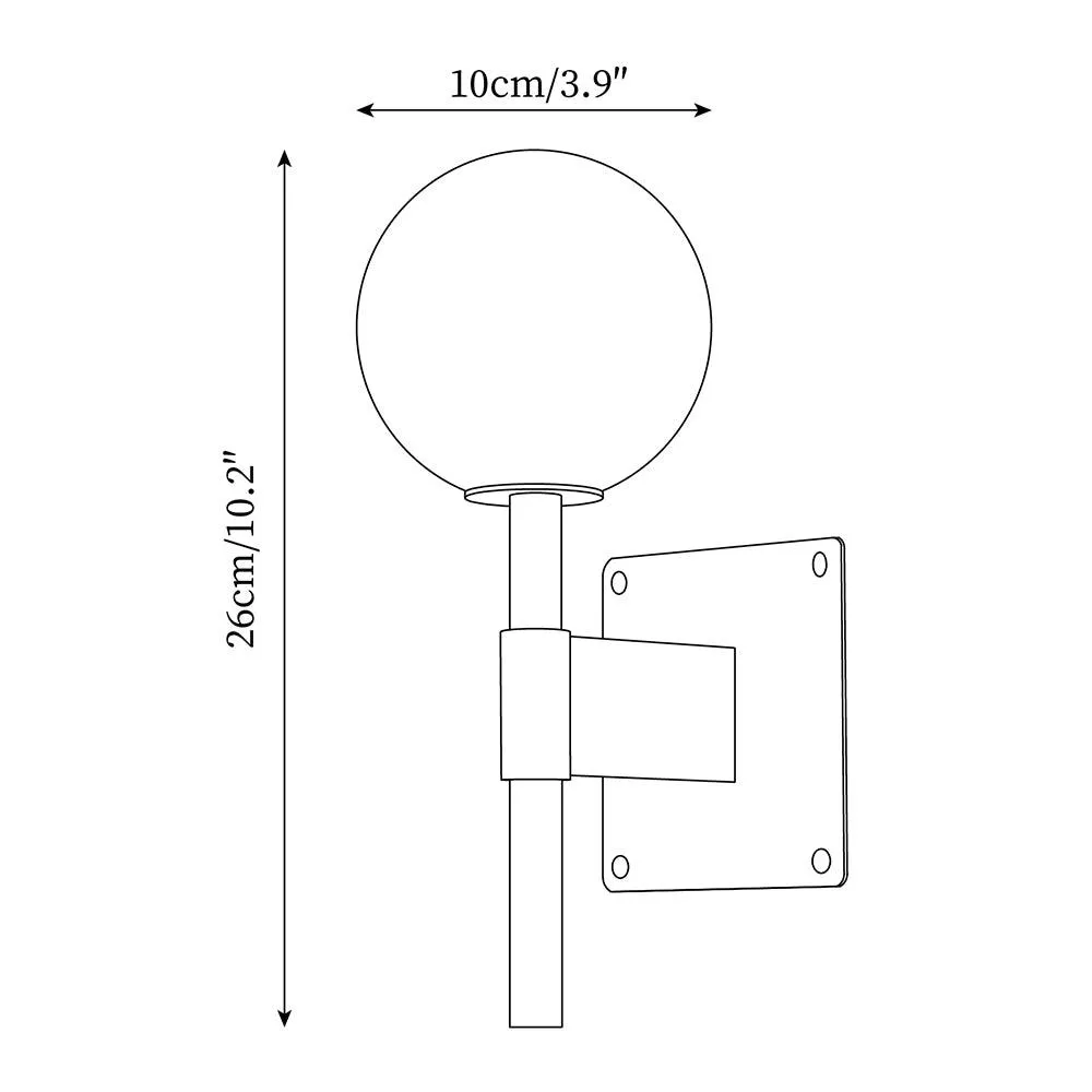 Athena Wall Lamp 3.9″- 10.2″