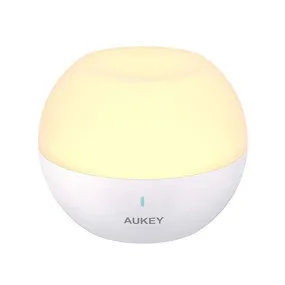 AUKEY Night Light, Touch Rechargeable Bedside Lamp LED RGB Color - Changing Table Lamp White