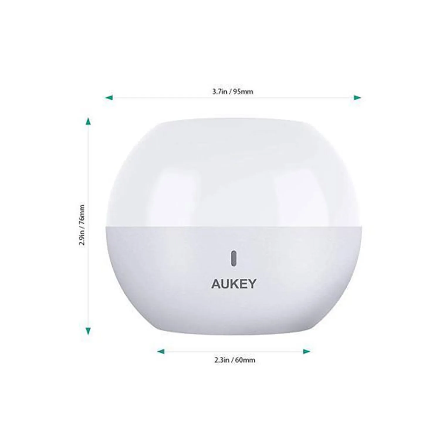 AUKEY Night Light, Touch Rechargeable Bedside Lamp LED RGB Color - Changing Table Lamp White