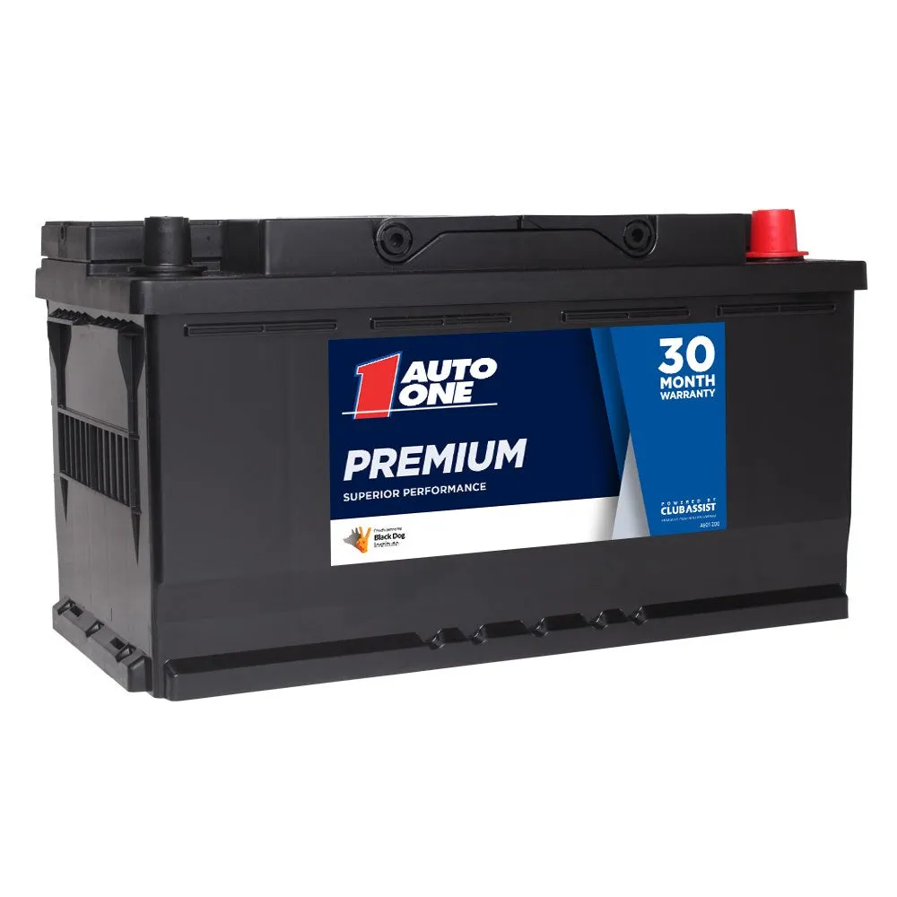 Auto One 5372 Premium Calcium Maintenance-Free 12V Battery (DIN77L Size, 830CCA, 145RC, 80Ah)