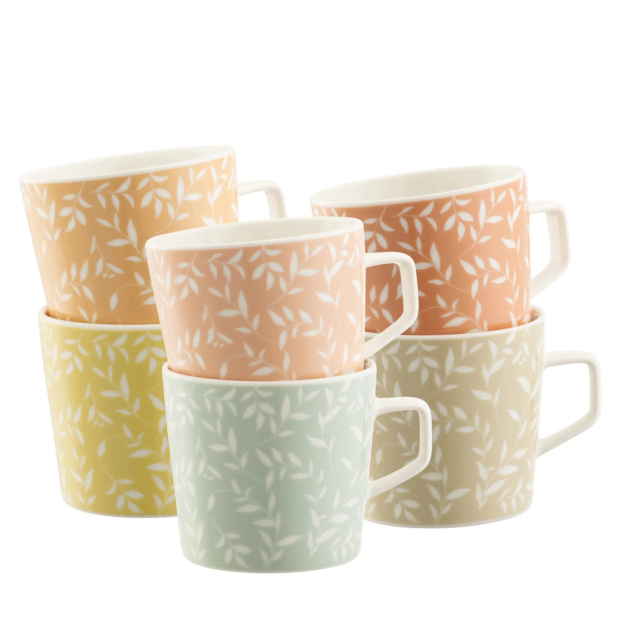 Aynsley White Willow Mugs Set of 6