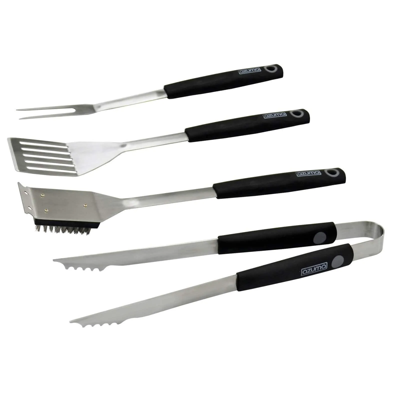 Azuma Set of 4 BBQ Tools Rubber Handle Cooking Utensils