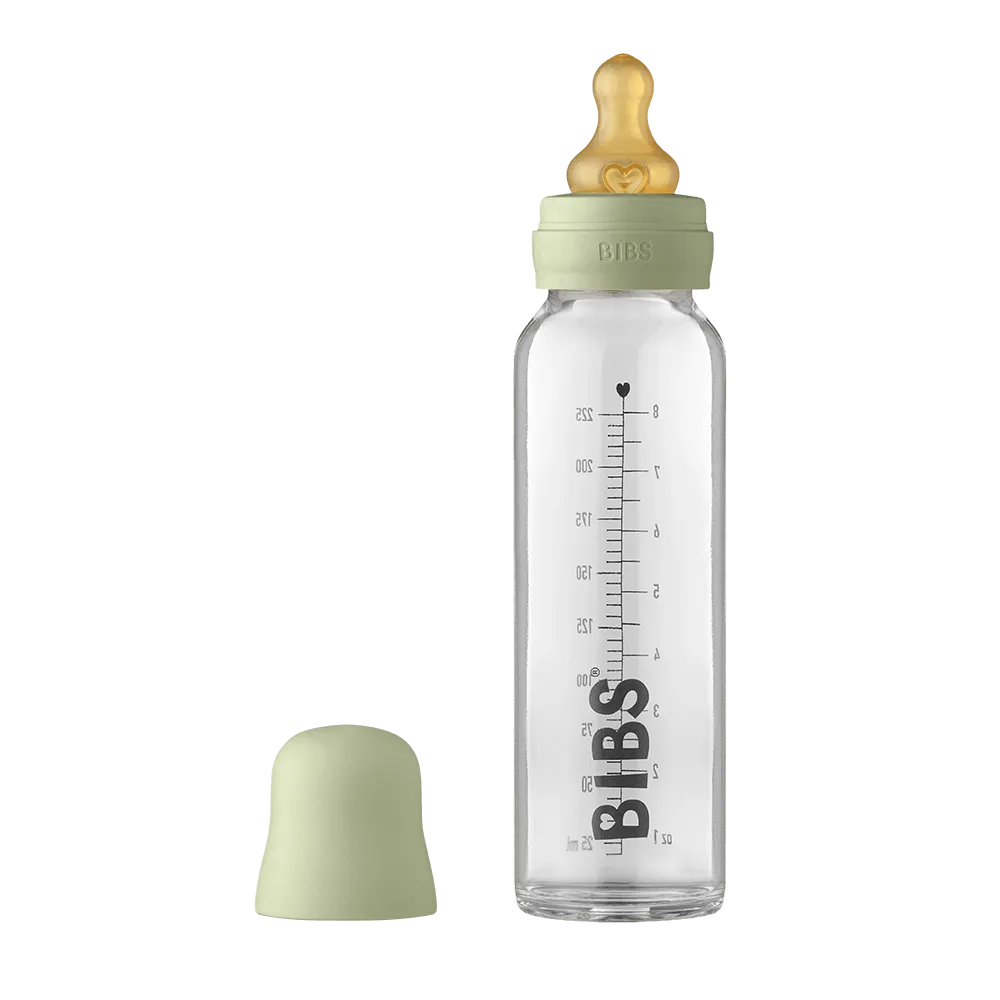 Baby Glass Bottle Complete Set 225ml - Sage