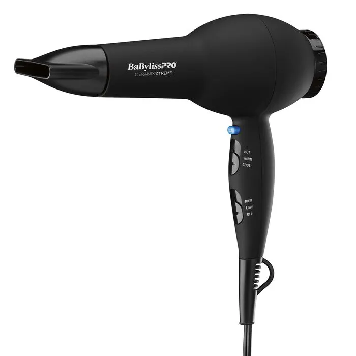 Babyliss Pro Dryer, Ceramix Xtreme, Black, 6 ct