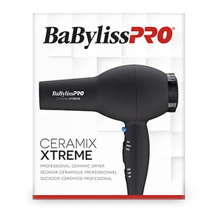 Babyliss Pro Dryer, Ceramix Xtreme, Black, 6 ct