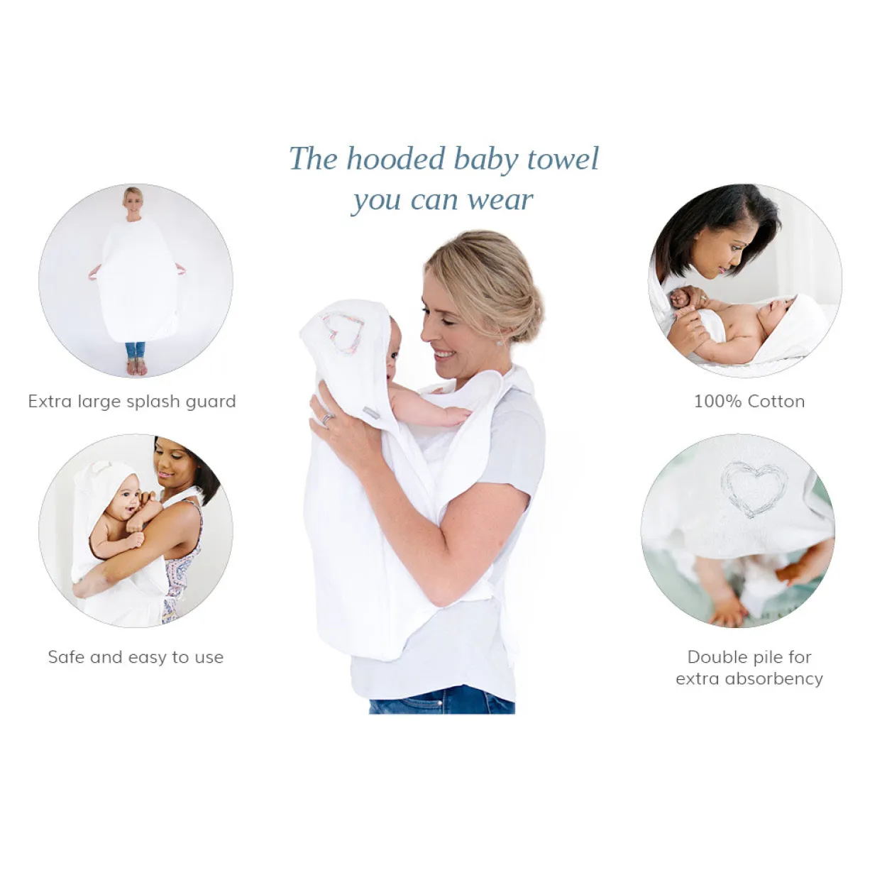 Babysense - Hooded Apron Bath Towel