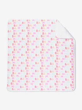 Balmain Baby Logo Print Blanket in Multicolour