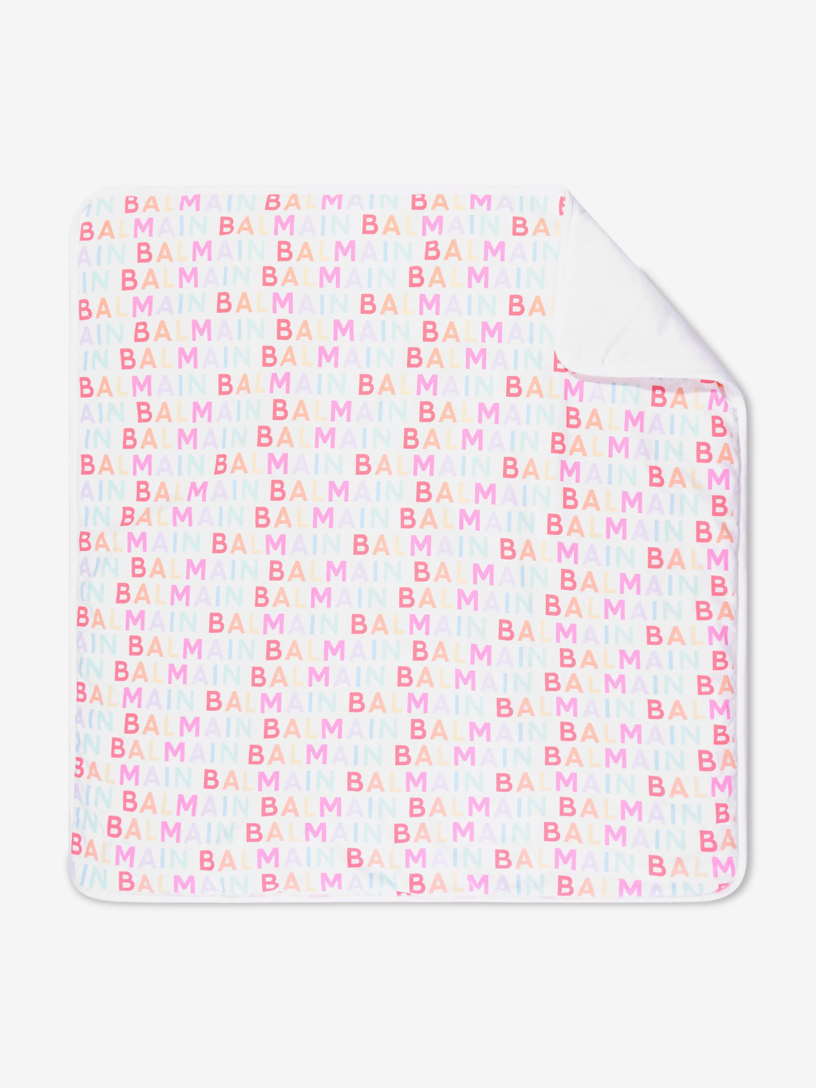 Balmain Baby Logo Print Blanket in Multicolour