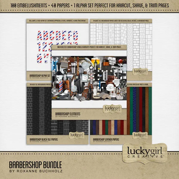 Barbershop Digital Scrapbook Bundle