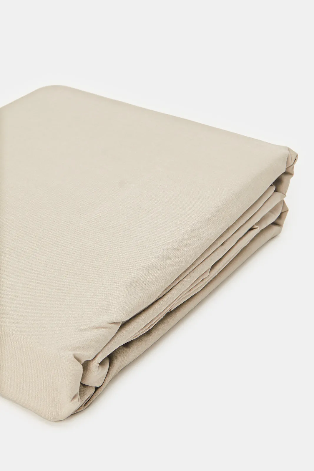 Beige 2 Piece Duvet Cover Set (Single Size)