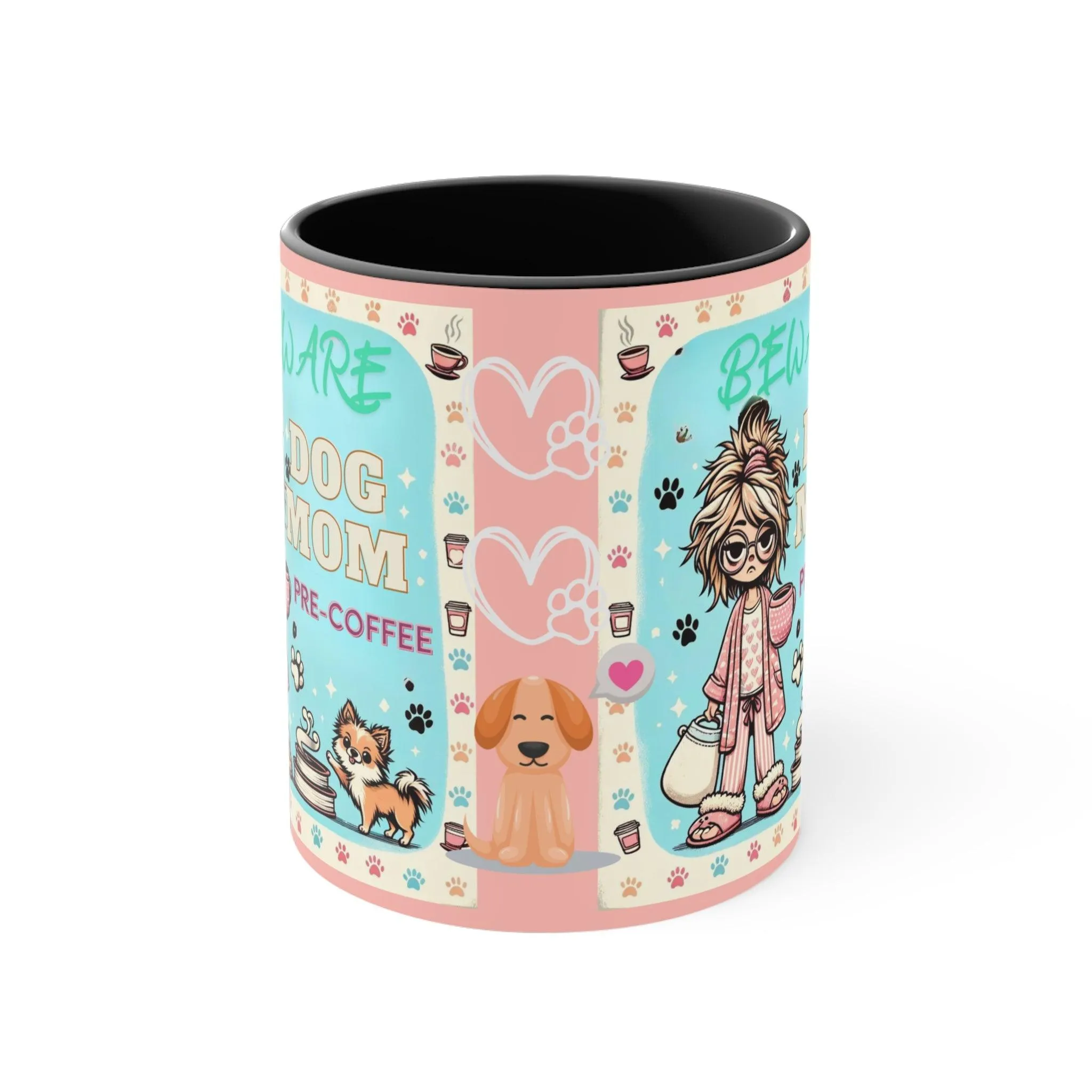 Beware Dog Mom Coffee Mug, 11oz