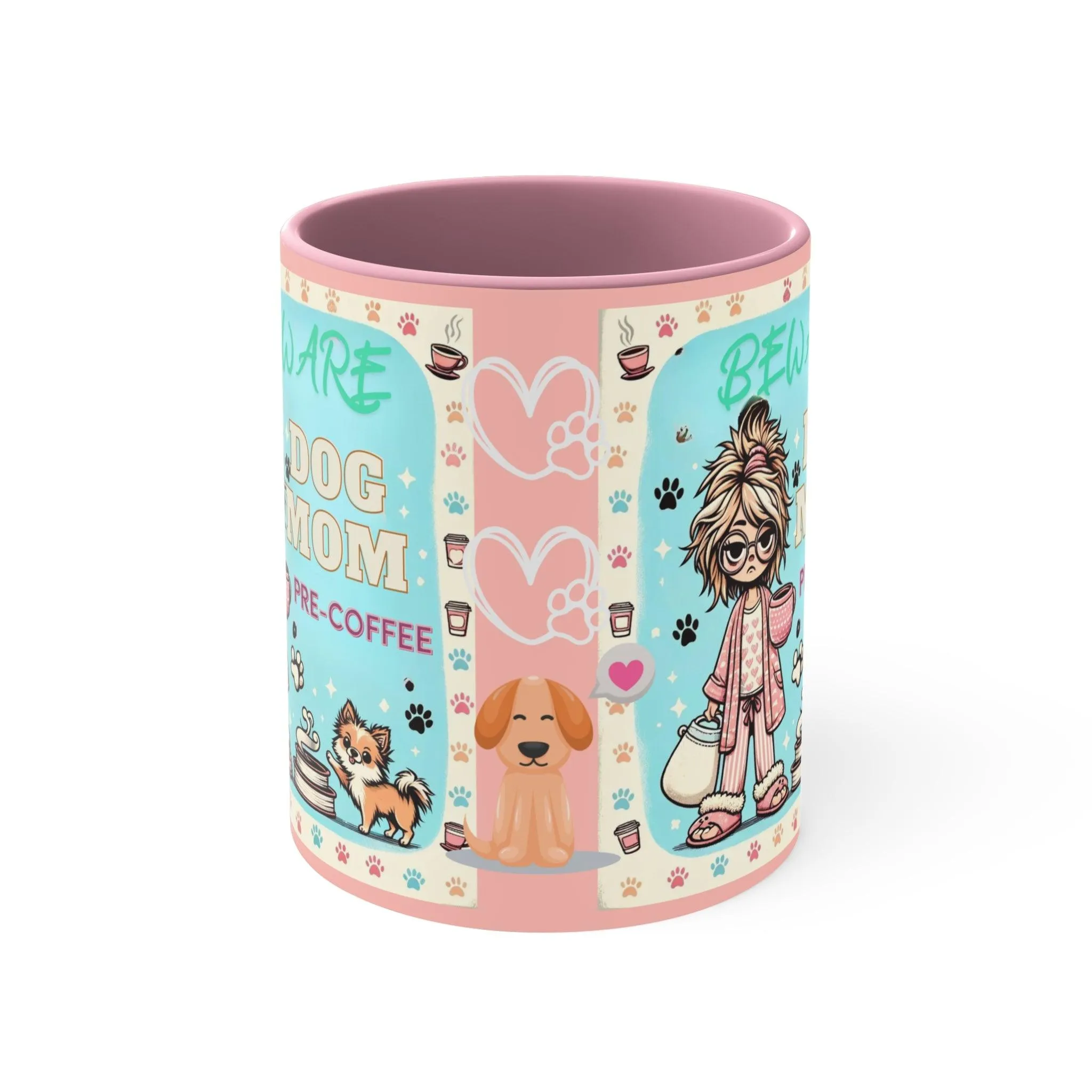 Beware Dog Mom Coffee Mug, 11oz