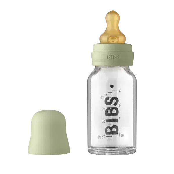 Bibs Baby Glass Bottle Complete Set, 110ml