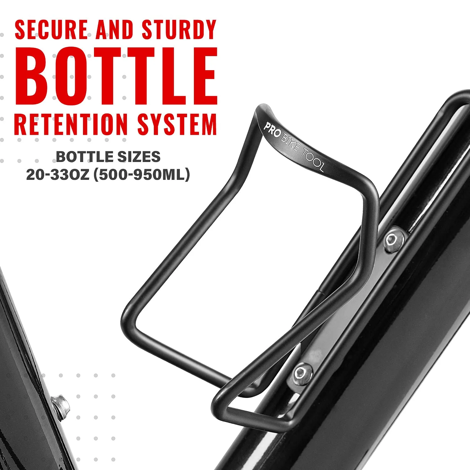 Bike Water Bottle Holder, Lightweight, Strong Aluminum Bicycle Water Bottle