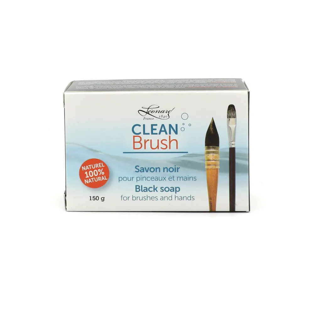 Black Soap Bar for Brush Cleaning