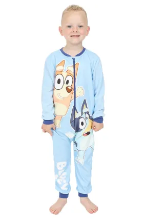 Bluey Boys Girls Fleece Sleepsuit Kids All in One