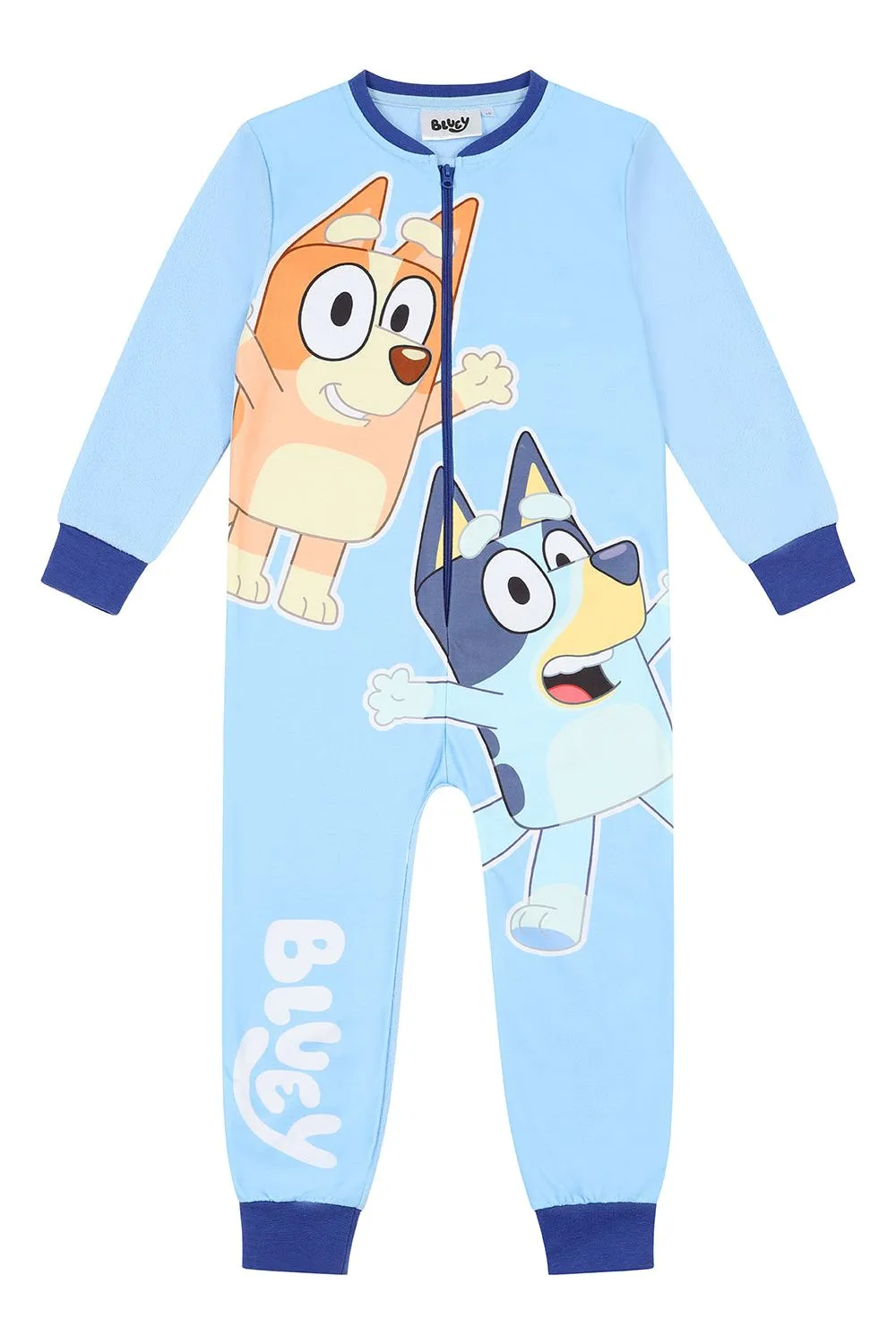 Bluey Boys Girls Fleece Sleepsuit Kids All in One