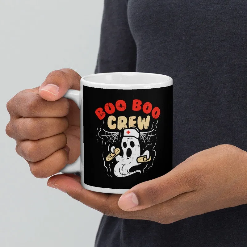 Boo Boo Crew mug  ,Halloween Nurse mug , Boo Crew mug , Pediatric Nurse mug , Funny Nurse mug , ghost nurse ,Nurse Gift, School Nurse mug