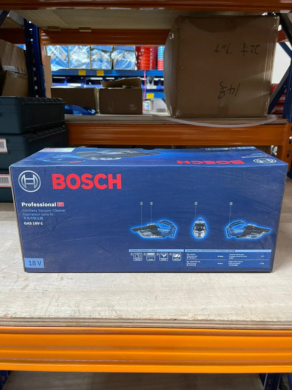 BOSCH Cordless Vacuum Cleaner Gas18V-1 (Bare Unit) | Model : B-GAS18V-1-S