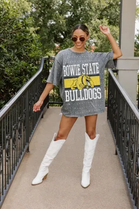 BOWIE STATE BULLDOGS ON THE BALL MINI RHINESTONE SHORT SLEEVE CLASSIC TEE