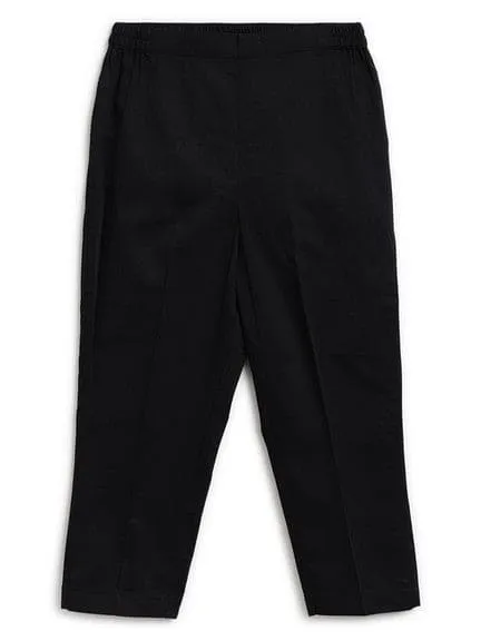 Boy Cotton Satin Pant-Black